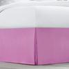 Box Pleated Bed Skirt Queen Size with 12 Inches Egyptian Cotton 60 x 80 Inches 1000 Thread Count Ultra Soft Cover Easy Fit Winkle & Fade Resistant - Pink view 2