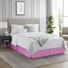 Box Pleated Bed Skirt Queen Size with 12 Inches Egyptian Cotton 60 x 80 Inches 1000 Thread Count Ultra Soft Cover Easy Fit Winkle & Fade Resistant - Pink view 4