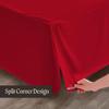 Box Pleated Bed Skirt California King Size with 14 Inches Egyptian Cotton 72 x 84 Inches 1000 Thread Count Ultra Soft Cover Easy Fit Winkle & Fade Resistant - Red view 4
