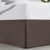 Box Pleated Bed Skirt King Size with 16 Inches Drop Egyptian Cotton 78 x 80 Inches 1000 Thread Count Ultra Soft Cover Easy Fit Winkle & Fade Resistant - Chocolate view 2
