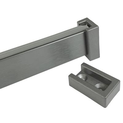 Chouden Heavy Duty Closet Bar for Hanging Clothes Aluminum,Silent Non-Slip Hangers Pole Wall Mounted Metal Closet Rods Clothes Hanger for Cloakroom Shower Balcony,Gray,45in/114.3cm