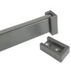 Chouden Heavy Duty Closet Bar for Hanging Clothes Aluminum,Silent Non-Slip Hangers Pole Wall Mounted Metal Closet Rods Clothes Hanger for Cloakroom Shower Balcony,Gray,45in/114.3cm view 1