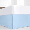 Box Pleated Bed Skirt Queen Size with 14 Inches Egyptian Cotton 60 x 80 Inches 1000 Thread Count Ultra Soft Cover Easy Fit Winkle & Fade Resistant - Sky Blue view 1