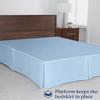 Box Pleated Bed Skirt Queen Size with 14 Inches Egyptian Cotton 60 x 80 Inches 1000 Thread Count Ultra Soft Cover Easy Fit Winkle & Fade Resistant - Sky Blue view 3