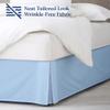 Box Pleated Bed Skirt Queen Size with 14 Inches Egyptian Cotton 60 x 80 Inches 1000 Thread Count Ultra Soft Cover Easy Fit Winkle & Fade Resistant - Sky Blue view 4