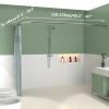 Anvuda L Shaped Shower Curtain Rod,28-39 X 43-67 Inch Curved Shower Rod,Adjustable Shower Rods for Bathroom,Stainless Drilling Shower Curtain Rods with 18 Ring Hooks,for Bathroom Tub Dressing Room view 2