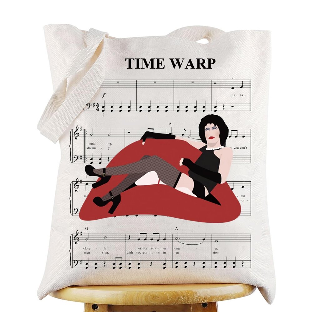 G2TUP Horror Rocky Tote Bag Rocky Fans Gift Time Warp Rocky Theme Shoulder Bag Rocky Merchandise (Time Warp TG)