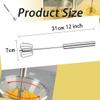 Aetomtins 12in-Stainless Steel semi automatic whisk,Hand mixer whisk,egg spinner,whizzy whisk,whipped cream dispenser,easy whisk for cooking, Egg Beater, Milk Frother, Beatinng&Stirriong view 2