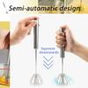 Aetomtins 12in-Stainless Steel semi automatic whisk,Hand mixer whisk,egg spinner,whizzy whisk,whipped cream dispenser,easy whisk for cooking, Egg Beater, Milk Frother, Beatinng&Stirriong view 4