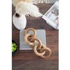 T2 CONCEPT 100% Teak Wood Decorative 5 Link Chain Sculpture, Natural Brown, Modern Minimalist, 19.5 x 4.5, Round Circle Design, for All Styles, Mantel, Coffee Table, Bookshelf, Home and Office view 3
