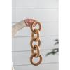 T2 CONCEPT 100% Teak Wood Decorative 5 Link Chain Sculpture, Natural Brown, Modern Minimalist, 19.5 x 4.5, Round Circle Design, for All Styles, Mantel, Coffee Table, Bookshelf, Home and Office view 4