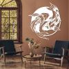 Metal Fish Wall Decor, Koi Fish Metal Wall Art, Yin Yang Decor, Feng Shui Sculpture, Betta Fish Wall Hanging, Wall Decor Bathroom, Living Room, Housewarming Gift (White, 16"x19"|41x47cm) view 1