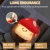 Daixinde Mushroom Night Light for Kids, Cute Squishy Silicone Mushroom Lamp, 50-Hour Rechargeable Bedside Nursery Light with Tap Control, 30-Min Auto-Off Timer, Kawaii Room Decor Gift for Girls view 2