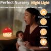 Daixinde Mushroom Night Light for Kids, Cute Squishy Silicone Mushroom Lamp, 50-Hour Rechargeable Bedside Nursery Light with Tap Control, 30-Min Auto-Off Timer, Kawaii Room Decor Gift for Girls view 4