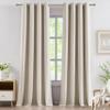Vision Home Sand Full Blackout Window Curtains Grommet Linen Room Darkening Panels 120 inches for Bedroom Living Room Noise Reducing Thermal Insulated Linen Drapes 10FT 58" Wx120 Lx2,Oatmeal Beige view 1