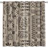 Abstract Ethnic Tribal Pattern Blackout Curtains, Retro Indian Element Design Window Curtain Set of 2 Panels, Grommet Thermal Insulated Drapes for Living Room Bedroom Office (26"W x 39"L) x 2 view 3