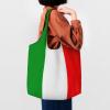 ASYG Cute Italy Flag Tote Bag Reusable Grocery Bags Foldable Washable Fashion Shopping Bags Gifts for Women Men view 2