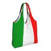 ASYG Cute Italy Flag Tote Bag Reusable Grocery Bags Foldable Washable Fashion Shopping Bags Gifts for Women Men view 3