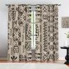 Abstract Ethnic Tribal Pattern Blackout Curtains, Retro Indian Element Design Window Curtain Set of 2 Panels, Grommet Thermal Insulated Drapes for Living Room Bedroom Office (42"W x 84"L ) x 2 view 1