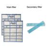 KOOFUR 2Pack Replacement Filter Compatible with Mitsubishi Electric U01 A01 100 Nano Platinum Mini Split Filter and MAC-408FT-E Filters No Frames, blue view 2