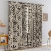 Abstract Ethnic Tribal Pattern Blackout Curtains, Retro Indian Element Design Window Curtain Set of 2 Panels, Grommet Thermal Insulated Drapes for Living Room Bedroom Office (52"W X 72"L) x 2 view 2