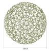 AHHFSMEI Paper Braided Round Placemats Set of 12 Natural Non-Slip Heat Resistant Table Mats for Dining Tables Woven Indoor & Outdoor Place mats(Green,12) view 2