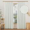 Gewvary 100% Blackout Pinch Pleat Curtain,2 Panels Polyester Extra Wide Insulated Window Panels,Bedroom Living Room Full Light Shading Sliding Door Drape (84Wx100L,Beige) view 1