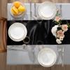 6 Pack Black Table Runners 12 x 108 Inch, Rectangular Smooth Satin Silk Table Runner for Wedding, Banquet, Birthday Party Decoration view 4