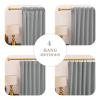100% Blackout 4 in 1 Curtain,2 Panels Polyester Window Panels for Living Room Bedroom, Rod Pocket Flat Hooks Back Tab Hook Belt Sliding Door Insulation Curtains (100Wx106L,Blue Gray) view 3