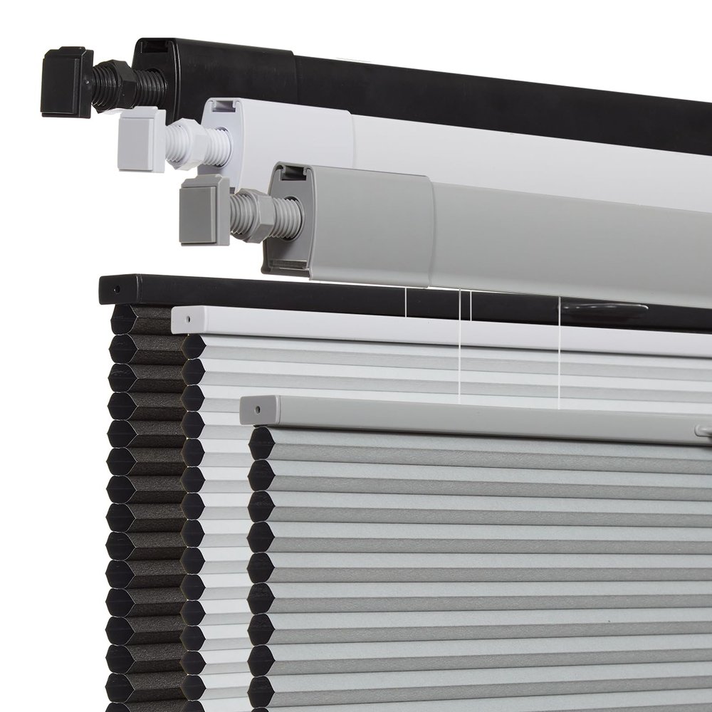 No Drill No Tools Cellular Shades for Windows, Top Down Bottom Up Honeycomb Blinds, Blackout Cordless Window Blinds for Indoor Windows, Easy to Install,Blackout-grey51 W X 80" H