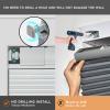 No Drill No Tools Cellular Shades for Windows, Top Down Bottom Up Honeycomb Blinds, Blackout Cordless Window Blinds for Indoor Windows, Easy to Install,Blackout-grey51 W X 80" H view 2