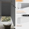 No Drill No Tools Cellular Shades for Windows, Top Down Bottom Up Honeycomb Blinds, Blackout Cordless Window Blinds for Indoor Windows, Easy to Install,Blackout-grey51 W X 80" H view 3