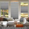 No Drill No Tools Cellular Shades for Windows, Top Down Bottom Up Honeycomb Blinds, Blackout Cordless Window Blinds for Indoor Windows, Easy to Install,Blackout-grey51 W X 80" H view 4