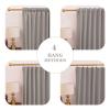 100% Blackout 4 in 1 Curtain,2 Panels Polyester Window Panels for Living Room Bedroom, Rod Pocket Flat Hooks Back Tab Hook Belt Sliding Door Insulation Curtains (100Wx106L,Rock Gray) view 3