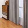 100% Blackout 4 in 1 Curtain,2 Panels Polyester Window Panels for Living Room Bedroom, Rod Pocket Flat Hooks Back Tab Hook Belt Sliding Door Insulation Curtains (100Wx106L,Rock Gray) view 4