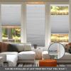 No Drill No Tools Cellular Shades for Windows, Top Down Bottom Up Honeycomb Blinds, Blackout Cordless Window Blinds for Indoor Windows, Easy to Install,Blackout-white50 W X 54" H view 4