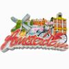 3D Amsterdam Netherlands Fridge Magnet Tourism Souvenir Refrigerator Decoration Magnet Hand Painted Craft view 4