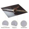 Dish Drying Mat for Kitchen Counter 16x18 Inch Microfiber Dish Drying Pad Japan Samurai Sword Absorbent Large Dishes Drainer Mats for Kitchen Countertops Sinks Draining Racks view 3