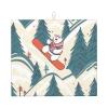 Dish Drying Mat for Kitchen Counter 16x18 Inch Microfiber Dish Drying Pad White bear skiing Absorbent Large Dishes Drainer Mats for Kitchen Countertops Sinks Draining Racks view 1