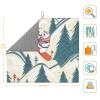Dish Drying Mat for Kitchen Counter 16x18 Inch Microfiber Dish Drying Pad White bear skiing Absorbent Large Dishes Drainer Mats for Kitchen Countertops Sinks Draining Racks view 2