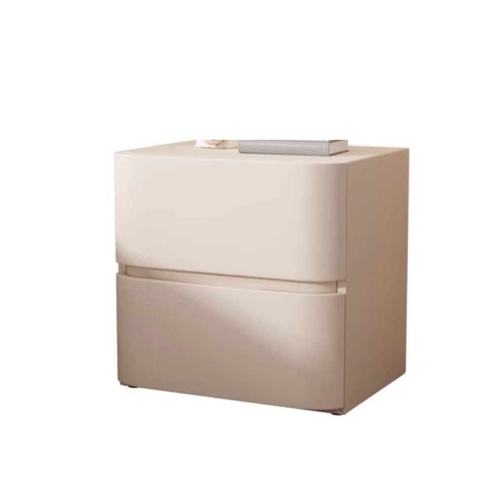 GSOUL Bedside Table Modern Simple Bedside Table, Jingjifeng Solid Wood Small Bedside Table, Bedroom Microfiber Leather Floor-Standing Cabinet Bedroom Side Tables
