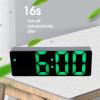 QANYEGN Electronic Clock, LED Display Digital Mirror Alarm Clocks, LED Digital Wall Clock with Large Display for Living Room and Bedroom view 2