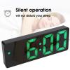 QANYEGN Electronic Clock, LED Display Digital Mirror Alarm Clocks, LED Digital Wall Clock with Large Display for Living Room and Bedroom view 4