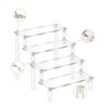 Himilucky 4 Tier Acrylic Display Riser, Clear Perfume Organizer Stand, Cupcake Stand Holder, Dessert Table Display Shelf, Skin Care Organizer for Decoration and Organizer view 1