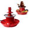 3 Tier Electric Chocolate Fondue Fountain Machine for Parties Melts Cheese Queso Candy Liqueur view 1