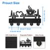 MAYJOYDIY Wood Coffee Heartbeat Coat Rack Hot Coffee Heart Key Hangers for Wall 11.87.5inch Black Wall Key Rack Organizer 5 Alloy Hooks for Kitchen Entryway Office view 2