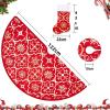 NGUOYYUTT Christmas Tree Group Christmas Tree Tree Skirt Tree Bottom Apron Christmas Holiday Decoration, 122cm, Red view 2