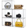 Attelite Purse Organizer for Closet, 5 Pack X-Large Handbags Storage Organizer,Stackable Storage Bins for Collectibles, Cosmetic,Heels view 1