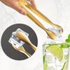 6PCS Mini Small Tiny Tongs, 4.4Inch Stainless Steel Small Tongs for Serving Food, Durable Kitchen Metal Tongs for Ice, Salad, Toaster, Desserts, Appetizers and Charcuterie Board (6 Pack, Gold) view 2