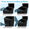QSFWCSM 2 Pack Bathroom Trash can,Smart Touchless Trash Can,Automatic Motion Sensor Trash Bin with Lid,2.4 Gallon Garbage Can, Kitchen, Bathroom, Office, Bedroom Trash can (Black+Black) view 4